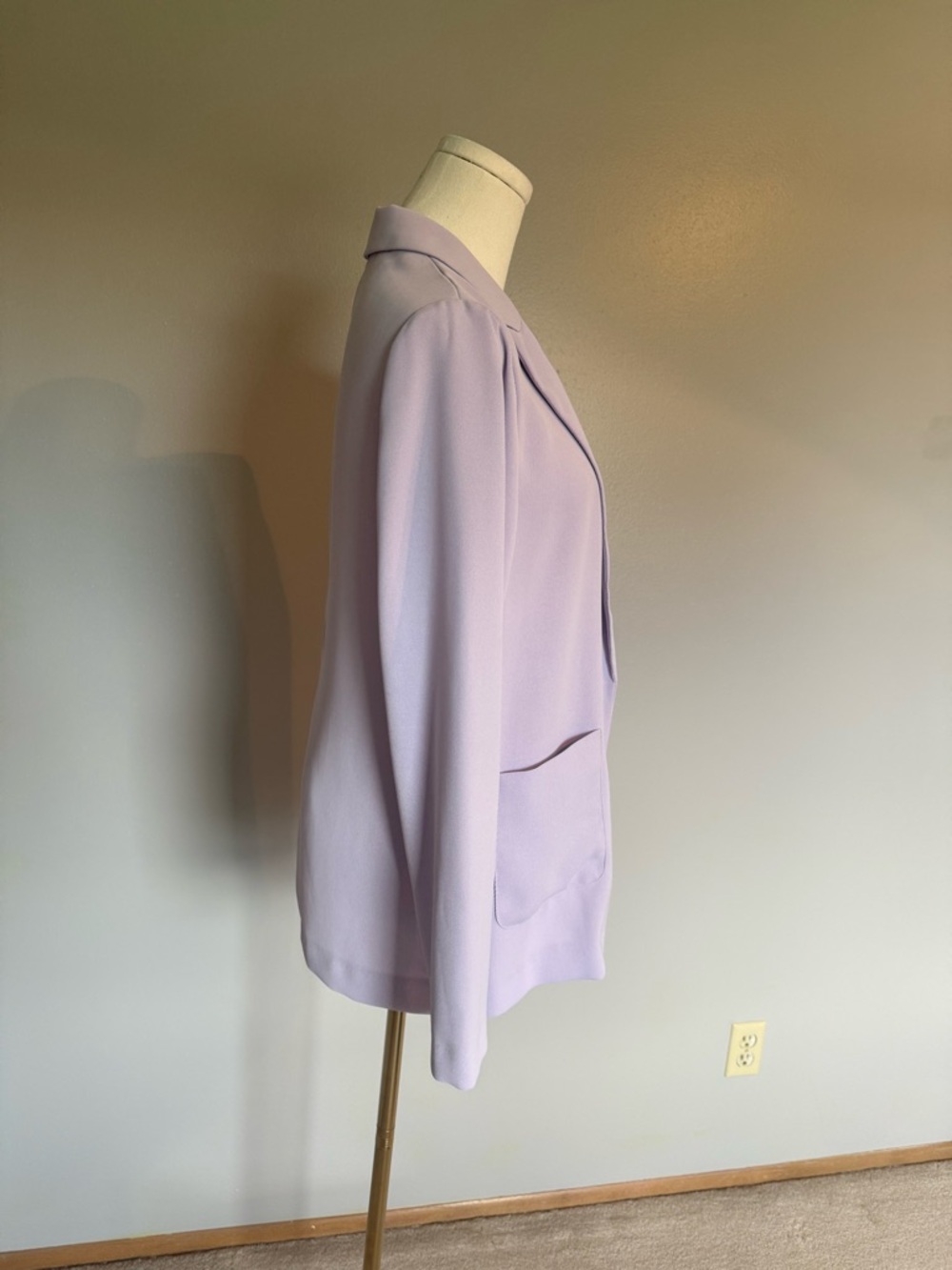 Topshop Lilac Open Blazer Jacket - Picture 3 of 8